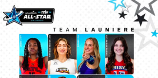 VOLLEYBALL-Jamaica’s Aiko Jones named to MLV All-Star squad. Jamaican opposite hitter Aiko Jones of the Atlanta Vibe spikes the ball during an MLV match as she prepares to compete for Team Launiere in the 2026 AdventHealth All-Star Match scheduled for March 28 at Addition Financial Arena in Orlando, Florida