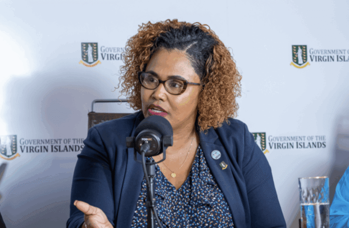 BVI launches first national student government Education Minister Sharie B. de Castro and Chief Education Officer Orlandette Crabbe pin official badges on Waynella Moore, the inaugural President of the Virgin Islands' first National Student Government, at the White Cedar Conference Room launch ceremony on March 23, 2026