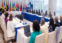 CARIBBEAN-CARICOM advancing coordinated positions on climate change issues. CARICOM Secretary-General Dr Carla Barnett addresses the 124th Special Meeting of the Council for Trade and Economic Development in Georgetown, Guyana, on March 26, 2026, where regional ministers advanced coordinated positions on climate finance, ocean governance, and biodiversity protection ahead of COP31