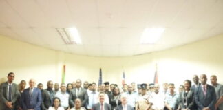 GUYANA-Guyana police participating in a corruption-fighting workshop. Guyana Police Force officers and prosecutors participate in a three-day Anti-Corruption Workshop at the Police Officers' Mess in Eve Leary, Georgetown, on March 23, 2026, with representatives from the U.S. Embassy and British High Commission launching the training program focused on financial intelligence and complex case management