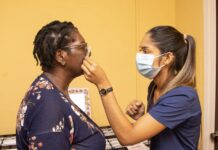 GUYANA-Citizens to benefit from eye care vouchers. Guyana Health Minister Dr Frank Anthony signs Memorandum of Understanding with 67 private healthcare providers at Herdmanston Lodge in Georgetown to expand eye care vouchers to all citizens for free testing and spectacles