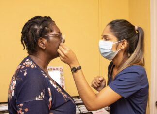 GUYANA-Citizens to benefit from eye care vouchers. Guyana Health Minister Dr Frank Anthony signs Memorandum of Understanding with 67 private healthcare providers at Herdmanston Lodge in Georgetown to expand eye care vouchers to all citizens for free testing and spectacles