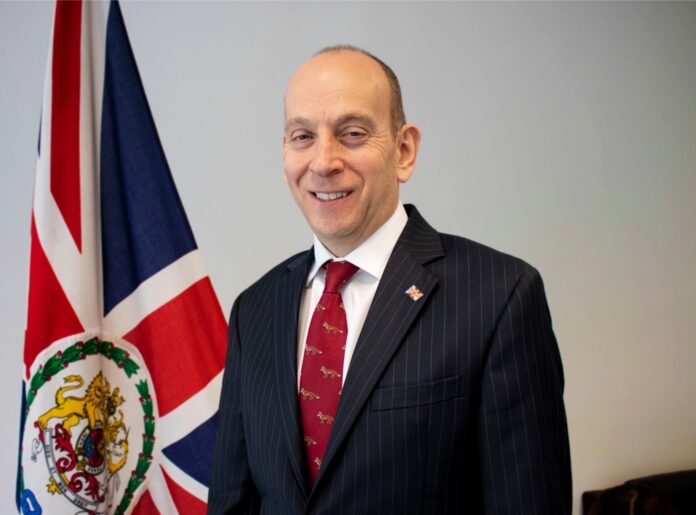 British Virgin Islands Governor Daniel Pruce speaks at a press conference in Tortola confirming that initiatives from the September 2025 Anti-Crime Summit are being implemented including a new maritime radar system modernised police radios and US$9.8 million in security funding