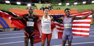 ATHLETICS-Richards cops bronze in 400m, Alfred eases into 60m finals.