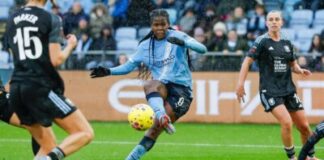 FOOTBALL-Shaw close to signing new contract with City. Jamaica and Manchester City striker Khadija Bunny Shaw in action during a WSL match as she closes in on signing a new contract with City despite strong interest from Chelsea and other European clubs with her current deal set to expire