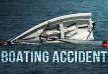 BAHAMAS-One killed after boat runs aground on rocky shoreline. Bahamian police officers and rescue personnel at the George Town Dock in Exuma following a boating accident where a 45-year-old Bahamian captain died after his 20-foot vessel ran aground on a rocky shoreline near Rolle Cay on March 19, 2026