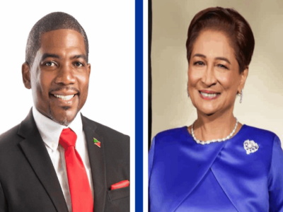 Drew-and-Kamla Prime Minister Dr. Terrance Drew and Kamla Persad-Bissessar