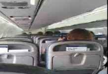 TRINIDAD-Governent denies approving increased air fares to Tobago. Trinidad government official at podium denying approval of higher Tobago air fares