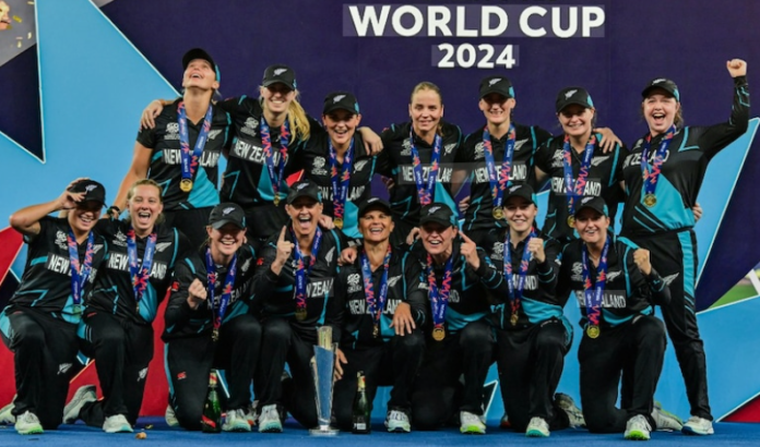 ICC trophy and logo with record prize money graphic for Women's T20 World Cup