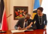 TRINIDAD-ST. Lucia PM pays a courtesy visit and attends the funeral of a ruling party official.