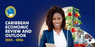 CARIBBEAN-Economic performance across the region remained subdued last year, according to the CDB. CDB economist presenting subdued economic performance chart for Caribbean region