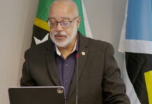 CARIBBEAN-OECS countries urged to strengthen sub-regional cooperation. OECS leaders seated at roundtable discussing sub-regional cooperation