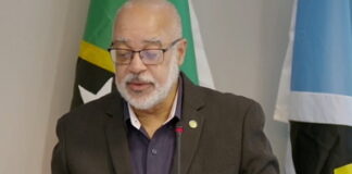 CARIBBEAN-OECS countries urged to strengthen sub-regional cooperation. OECS leaders seated at roundtable discussing sub-regional cooperation
