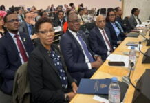 CARIBBEAN-CARICOM reiterates call for reparatory justice for the slave trade. CARICOM officials holding press conference on reparatory justice for slave trade