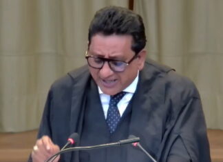GUYANA-Guyana urges ICJ to rule in its favor. Guyana legal team at International Court of Justice presenting case