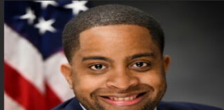 UNITED STATES-NY Senate passes legislation on Haitian Creole voter protections. New York State Senate chamber with Haitian Creole voter bill on screen