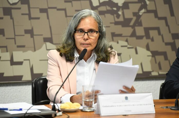 Guyana and Brazil trade officials shaking hands with billion-dollar contract graphic